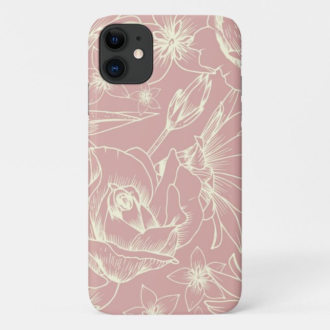 Coques Case-Mate iPhone Jolie fleur rose pastel (Dos)