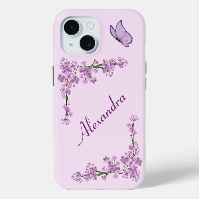Coques Case-Mate iPhone Jolie floraison de cerisiers roses (Verso)