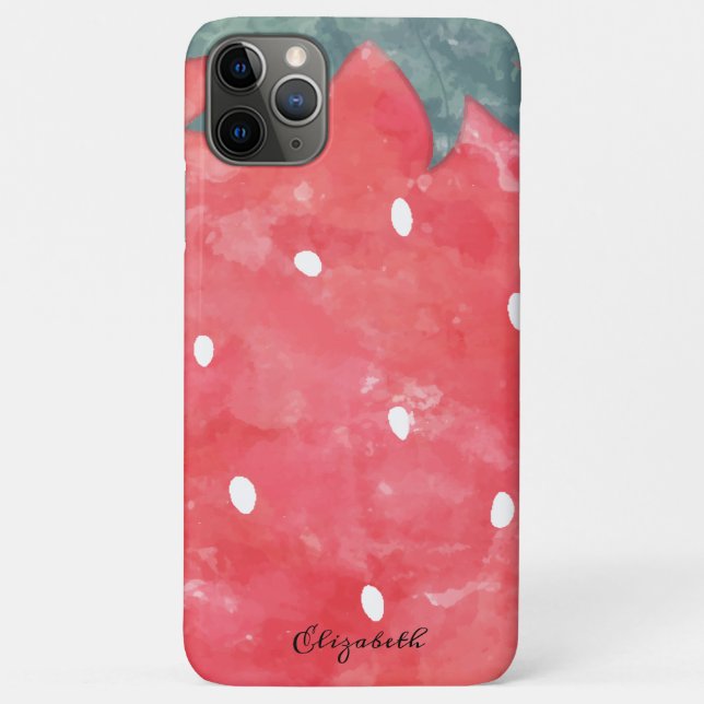 Coques Case-Mate iPhone Jolie fraise à l'aquarelle (Dos)