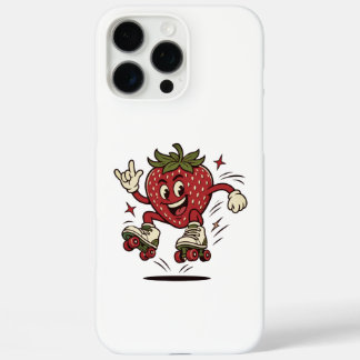 Coque iPhone 16 Pro Max Jolie Fraise à Roulettes