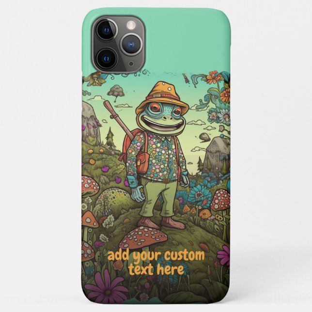 Coques Case-Mate iPhone Jolie grenouille voyageuse Cottagecore Fleur sauva (Dos)