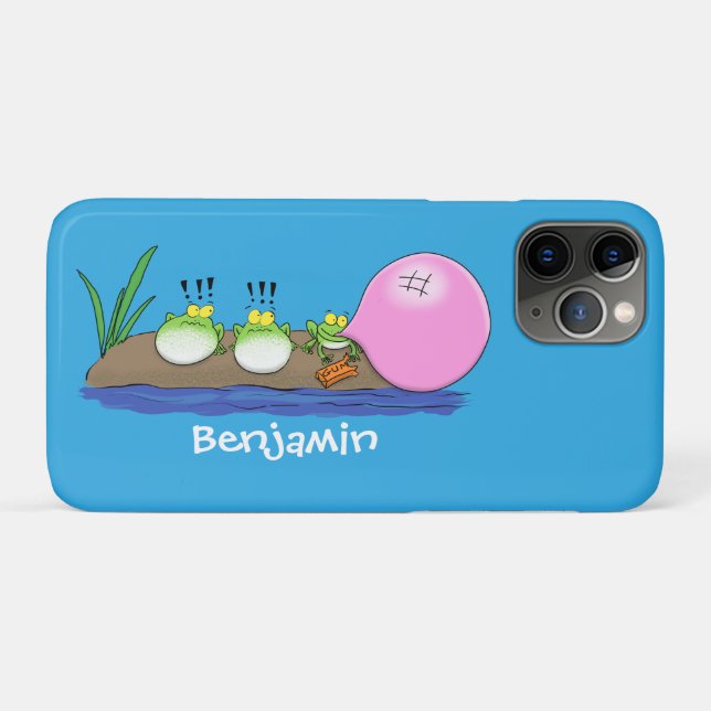 Coques Case-Mate iPhone Jolie grenouilles drôles bubblegum dessin animé il (Dos (Horizontal))