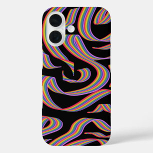 Coque Pour iPhone 16 Jolie illustration de rubans torsadés de couleur a