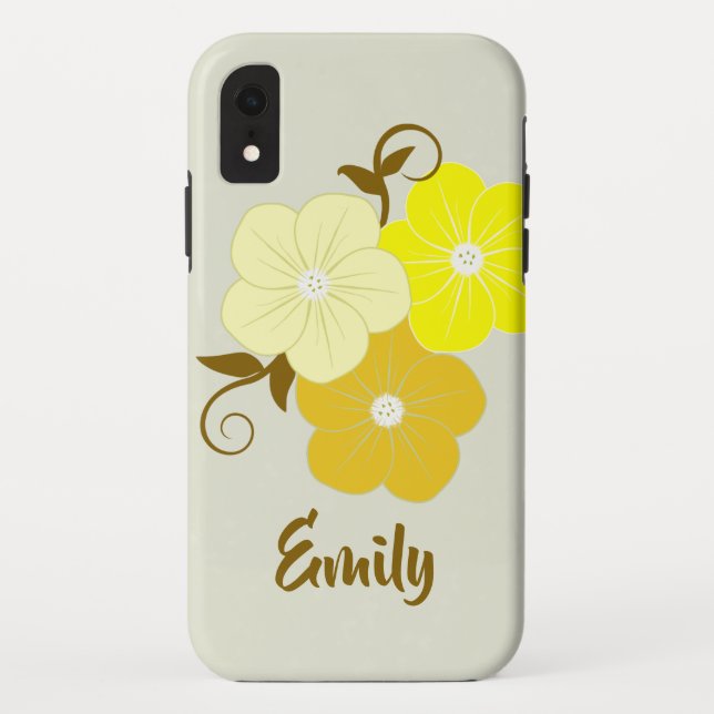 Coques Case-Mate iPhone Jolie illustration florale (Dos)
