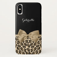 Jolie impression Jaguar Brown avec Bow en ruban et