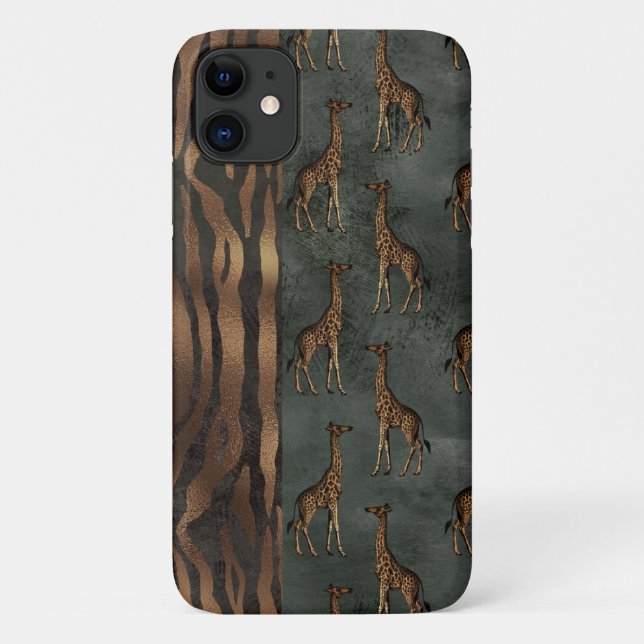 Coques Case-Mate iPhone Jolie Jungle Chic Tiger Giraffe (Dos)
