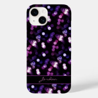 Jolie lumière violette avec nom