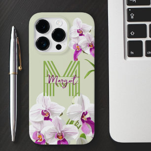 Coque Case-Mate iPhone Jolie orchidée blanche Monogramme