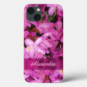 iPhone 13 Case Jolie photo de fleur rose personnalisée