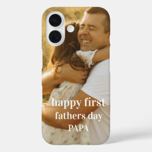 Coque Pour iPhone 16 Jolie photo joyeuse première fête des pères papa