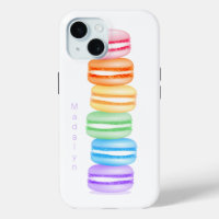 jolie pile colorée de macarons personnalisée