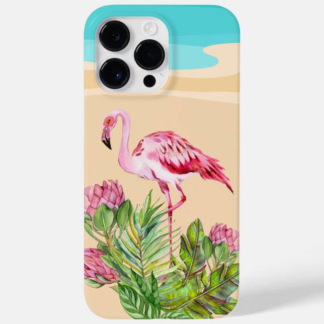 Coques Case-Mate iPhone jolie plage rose flamant (Verso)