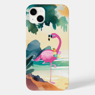 Coque Case-Mate iPhone jolie plage rose flamant