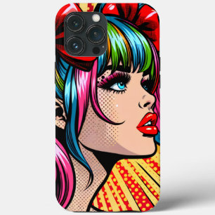 Case-Mate iPhone Case Jolie Pop Art Comic Girl coloré Ai Art