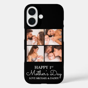 Coque Pour iPhone 16 Jolie première fête des mères Collage photo modern