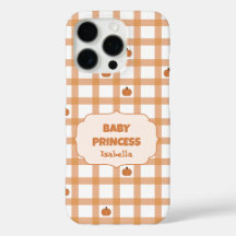 Jolie princesse bébé à carreaux citrouille