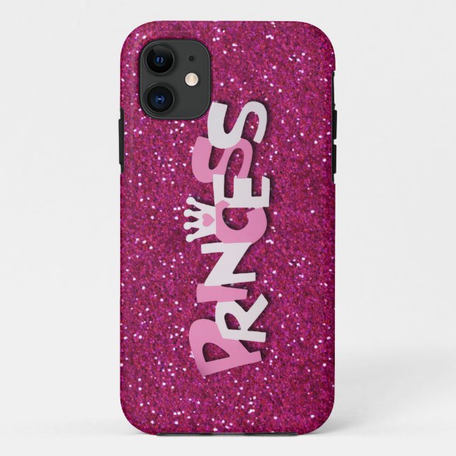 Coques Case-Mate iPhone Jolie Princesse Rose Pailletée Brillante (Dos)