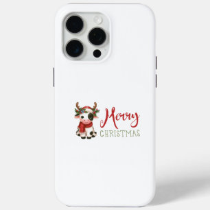 Coque Case-Mate iPhone Jolie vache de Noël mignonne