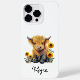 Coque Case-Mate iPhone Jolie vache Highland Tournesol jaune