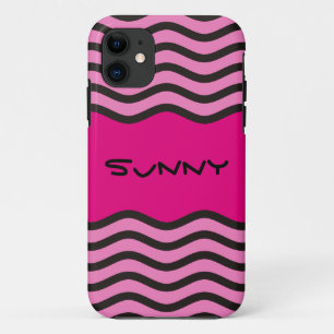 Coque Case-Mate Pour iPhone Jolie Vagues noir blanc trans. + vos idées