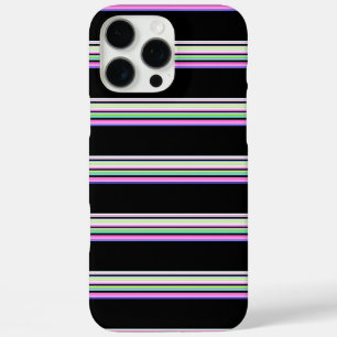 Coque iPhone 16 Pro Max Jolies bandes néon colorées