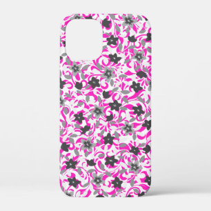 Case-Mate iPhone Case Jolies fleurs abstraites roses grises blanches