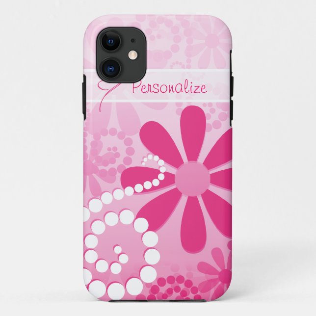 Coques Case-Mate iPhone Jolies Fleurs Jolies Mignonnes Faisées Rétro Rose  (Dos)
