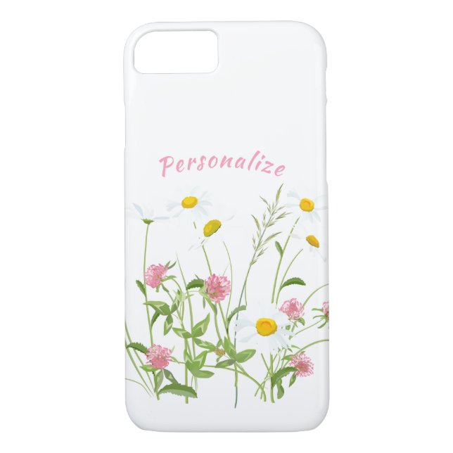 Coques Case-Mate iPhone Jolies fleurs sauvages Daisy Carnation personnalis (Dos)