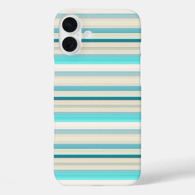 Coques Case-Mate iPhone Jolies rayures aqua blanc (Verso)