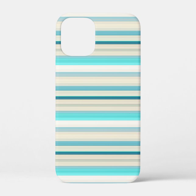 Coques Case-Mate iPhone Jolies rayures aqua blanc (Verso)