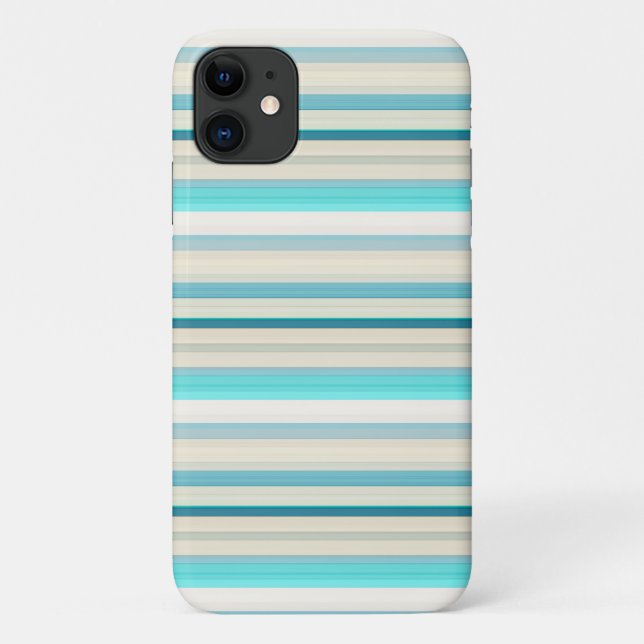 Coques Case-Mate iPhone Jolies rayures aqua blanc (Dos)