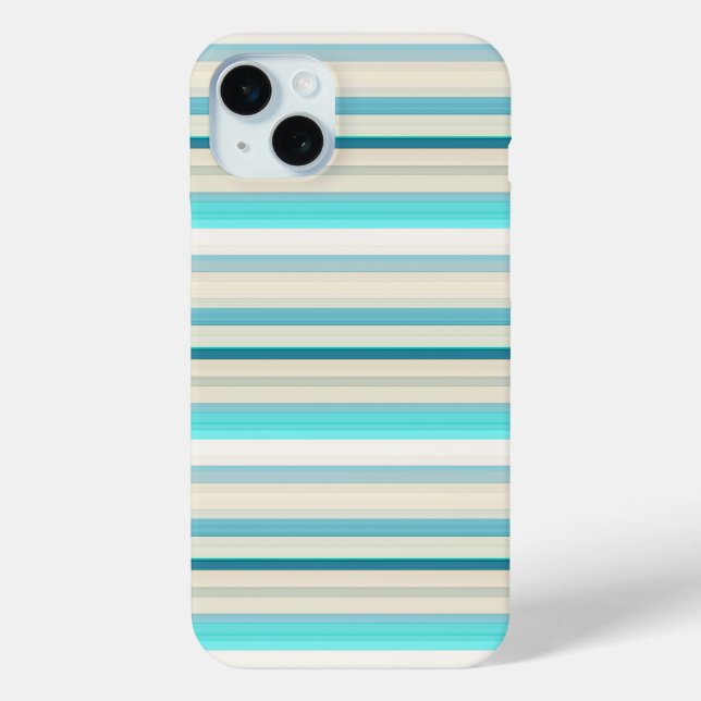 Coques Case-Mate iPhone Jolies rayures aqua blanc (Verso)