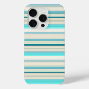 Coque Case-Mate iPhone Jolies rayures aqua blanc