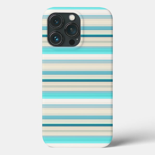 Coques Case-Mate iPhone Jolies rayures aqua blanc (Verso)