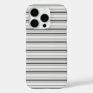 Coque iPhone 16 Pro Jolies rayures blanches grises