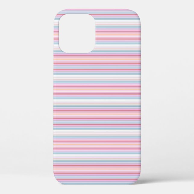 Coques Case-Mate iPhone Jolies rayures blanches roses  (Verso)