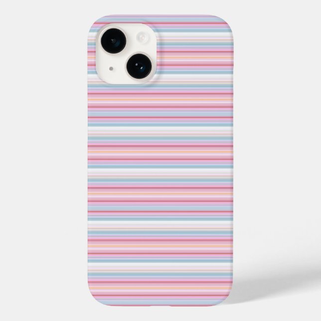 Coques Case-Mate iPhone Jolies rayures blanches roses  (Verso)