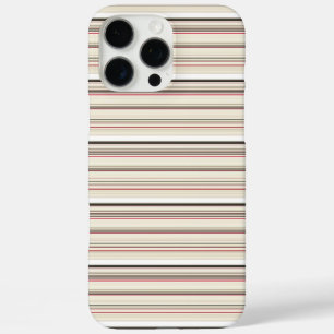 Coque iPhone 16 Pro Max Jolies rayures blanches rouges vintage