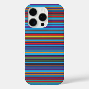 Coque iPhone 16 Pro Jolies rayures bleu violet