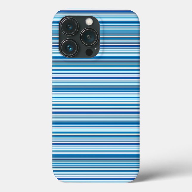 Coques Case-Mate iPhone Jolies rayures bleues blanches (Verso)