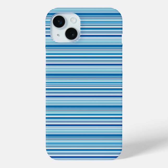 Coques Case-Mate iPhone Jolies rayures bleues blanches (Verso)