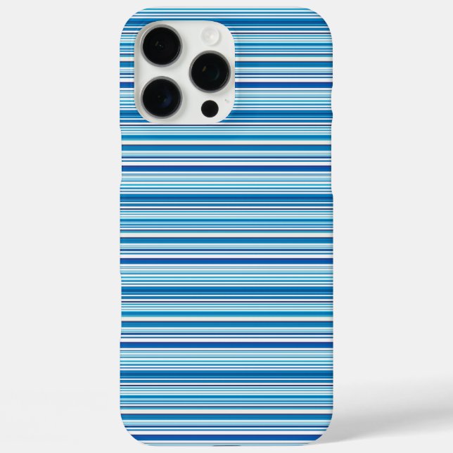 Coques Case-Mate iPhone Jolies rayures bleues blanches (Verso)