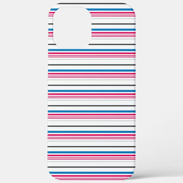 Coques Case-Mate iPhone Jolies rayures bleues blanches (Verso)