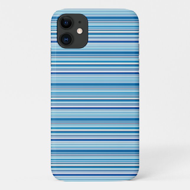 Coques Case-Mate iPhone Jolies rayures bleues blanches (Dos)