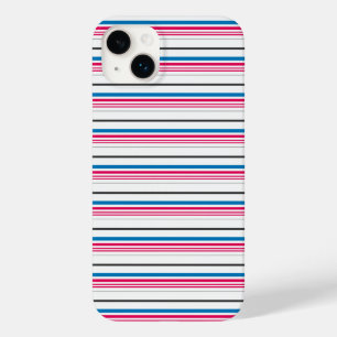 Coque Case-Mate iPhone Jolies rayures bleues blanches