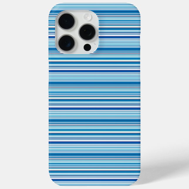 Coques Case-Mate iPhone Jolies rayures bleues blanches (Verso)