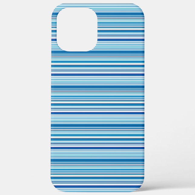 Coques Case-Mate iPhone Jolies rayures bleues blanches (Verso)