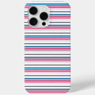 Coque Case-Mate iPhone Jolies rayures bleues blanches