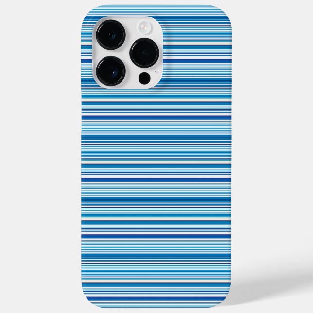 Coques Case-Mate iPhone Jolies rayures bleues blanches (Verso)