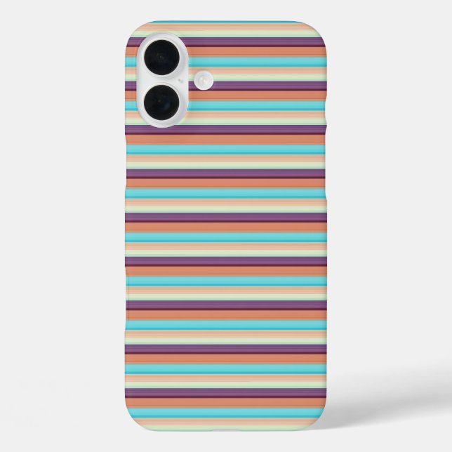 Coques Case-Mate iPhone Jolies rayures bleues marron  (Verso)